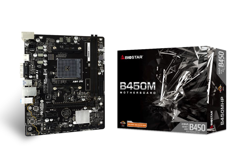 Biostar B450MHP motherboard AMD B450 Socket AM4 micro ATX